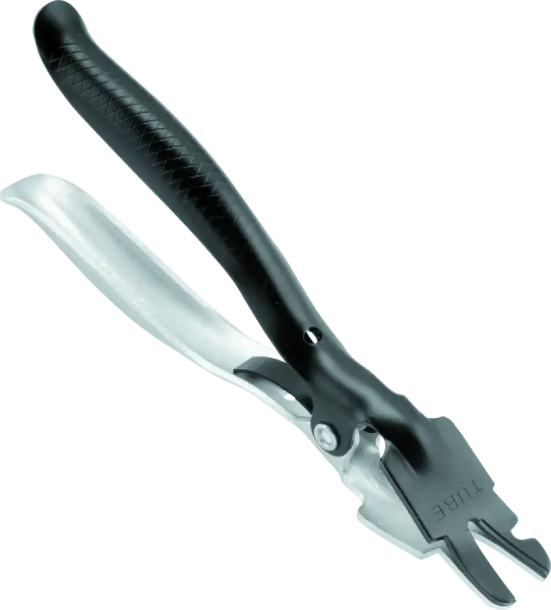 Black-handled fuse puller from BikeMaster Hose Removal Pliers for easy hose removal