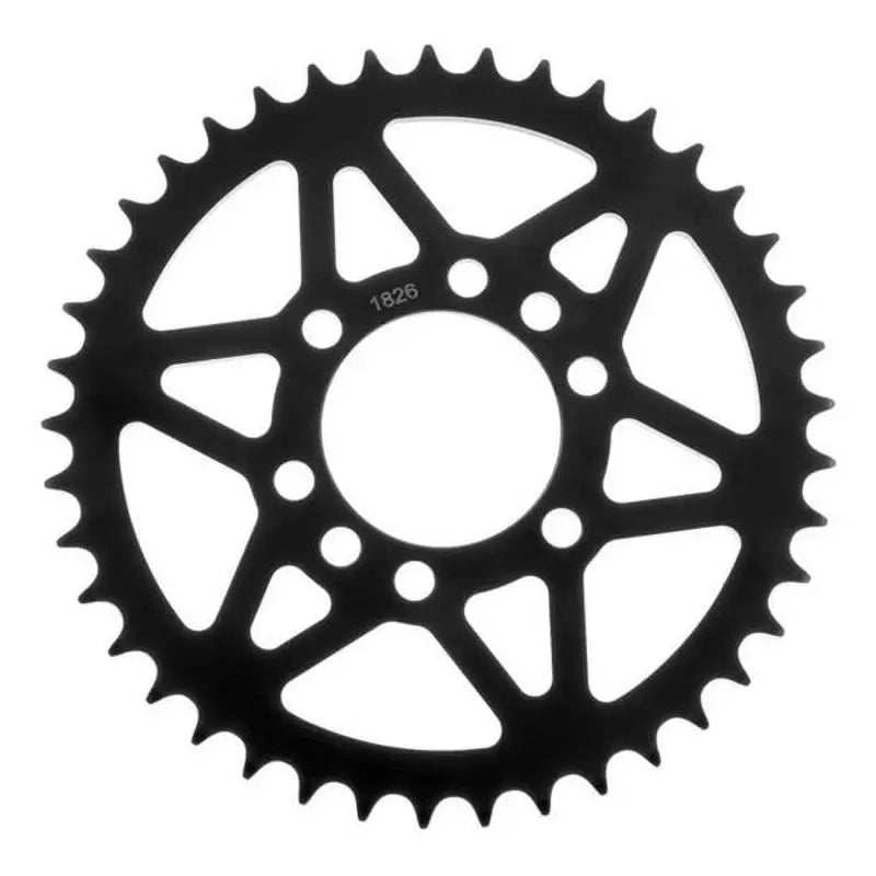 Black metal rear steel sprocket for Kawasaki bikes from BikeMaster, 38T steel sprocket