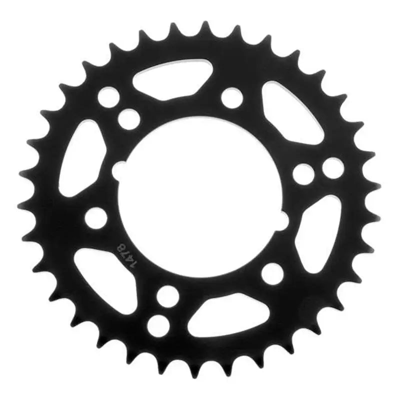 Black metal rear steel sprocket for Kawasaki bikes from BikeMaster 520 42T