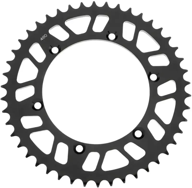 Black metal rear steel sprocket for Kawasaki bikes in BikeMaster 520 47T series