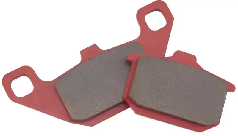 Red brake pads for BikeMaster Kawasaki Sintered Brake Pads - a kawasaki sintered brake upgrade