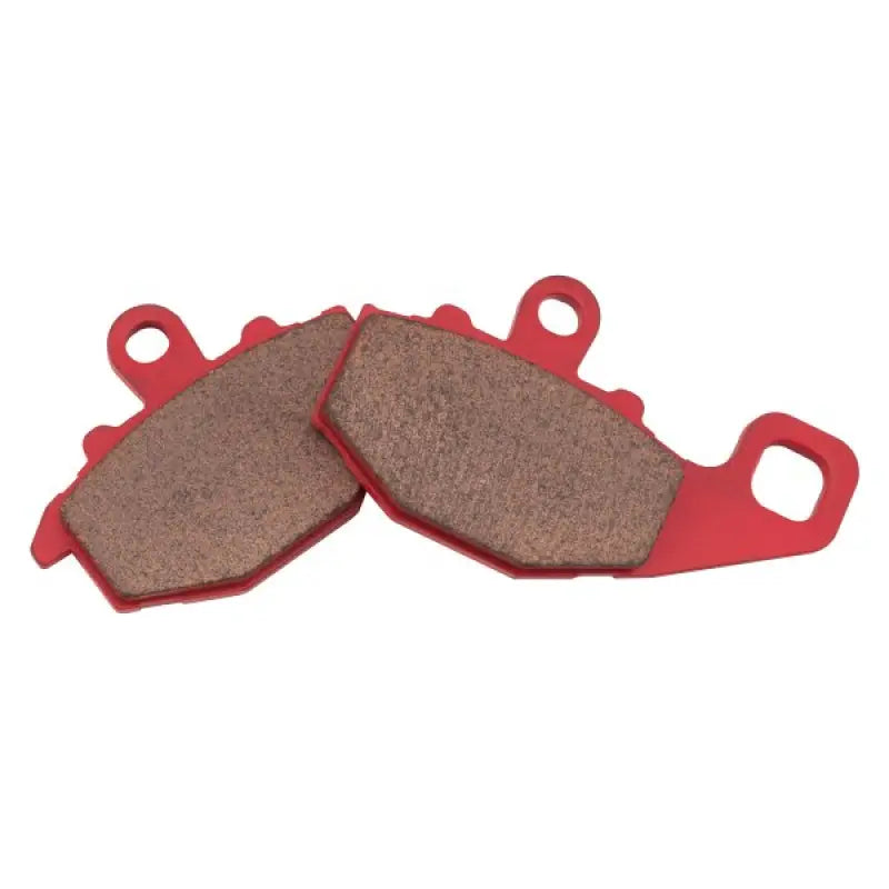 Red BikeMaster Kawasaki sintered brake pads with friction material for stopping power