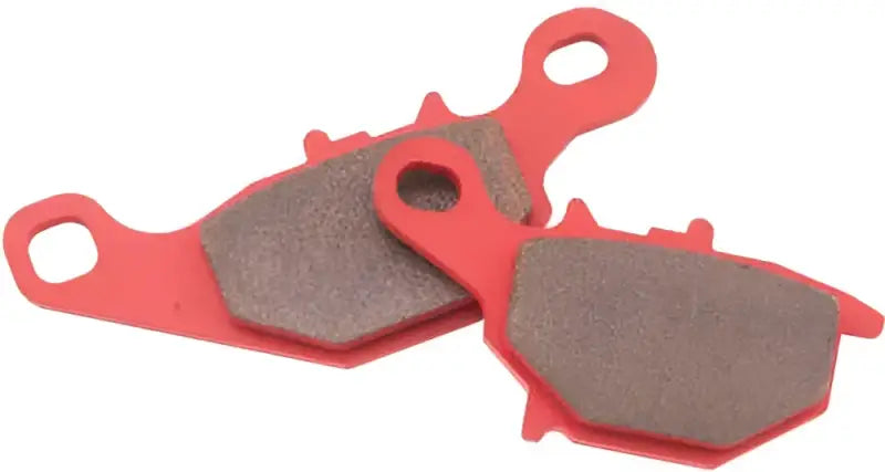 Bright red BikeMaster Kawasaki Sintered Brake Pads for better brake pads performance