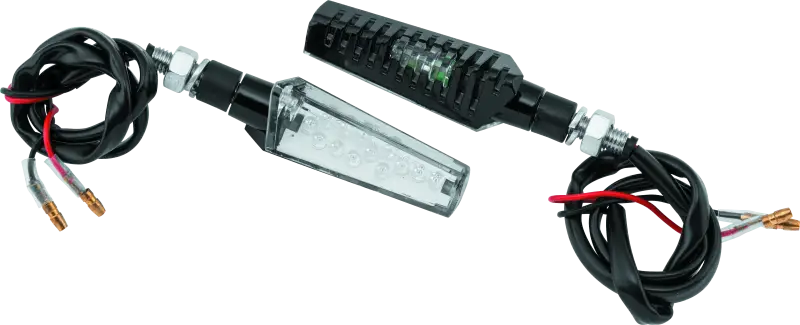 Motorcycle turn signals with wiring for BikeMaster LED Prism Pair Black 266248