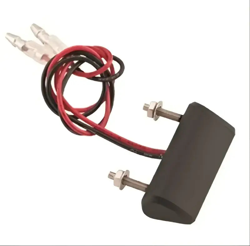 Black BikeMaster license plate light with wires and mounting bolts for your bike