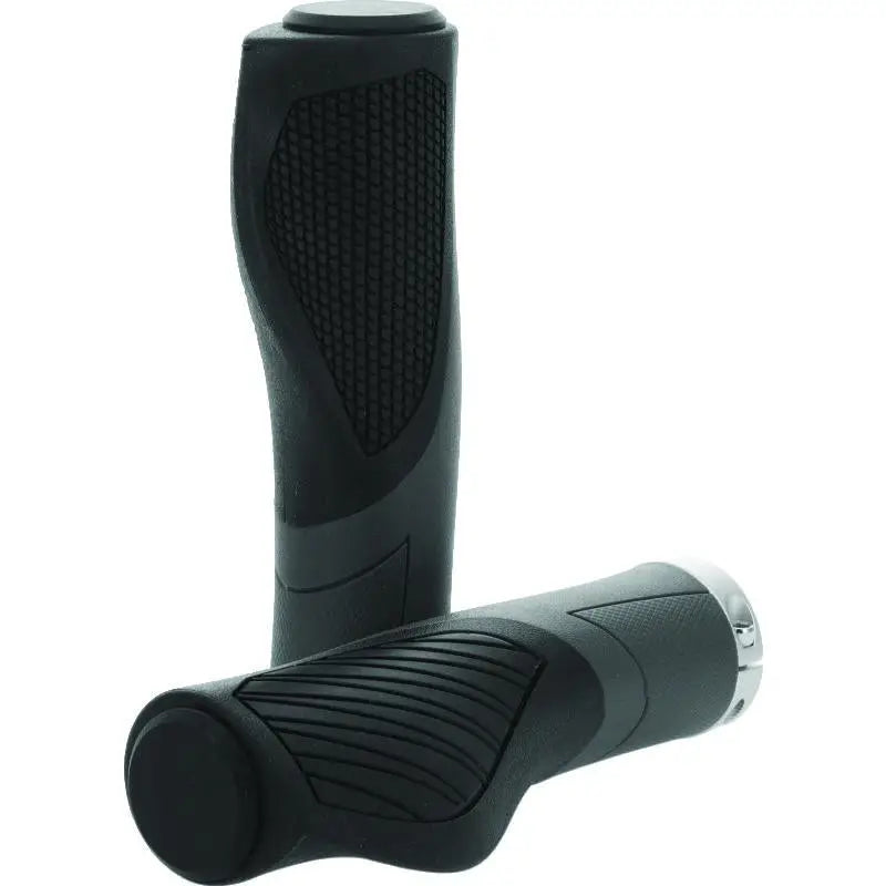 Bike Master 102197 BikeMaster Lock-On Ergo Grips - Black/Grey - 102197