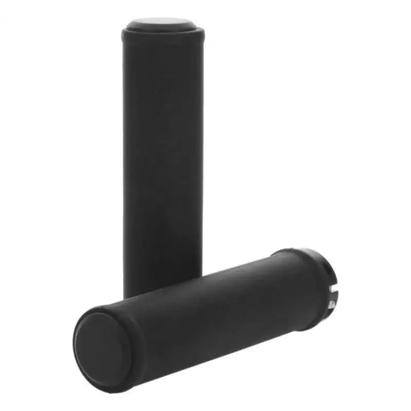 Black cylindrical BikeMaster Lock-On Grips for a secure, smooth ride