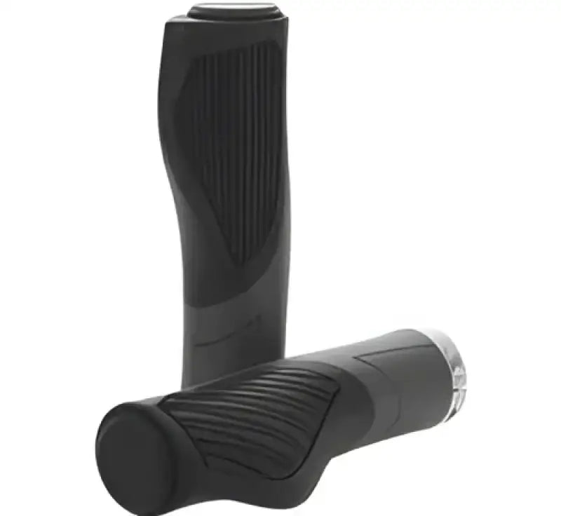 BikeMaster Lock-On Ergo Grips in black/grey for comfy, secure biking feel