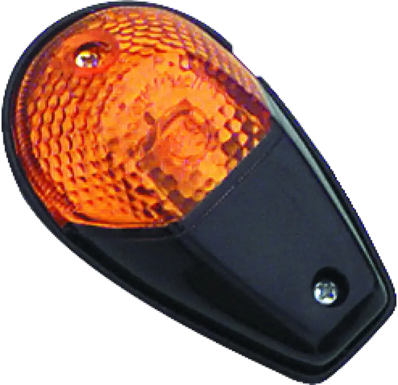 BikeMaster single bulb amber marker light with orange textured lens