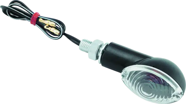 BikeMaster Ministalk Marker Light Oval - Black/Clear - RV and Auto Parts