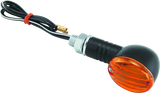 BikeMaster Ministalk Marker Light Round - Black/Amber - RV and Auto Parts