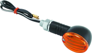 BikeMaster Ministalk Marker Light Round - Black/Amber - RV and Auto Parts