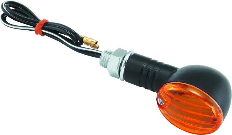 BikeMaster Ministalk Marker Light Round - Black/Amber - RV and Auto Parts