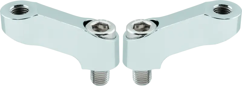 BikeMaster Mirror Extension 10mm Pair - Chrome - BikeMaster