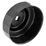 Black BikeMaster oil filter wrench for 80mm oil filters in your bike repair kit
