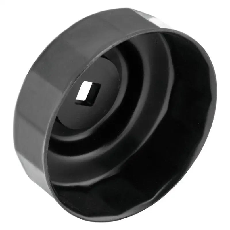 Black BikeMaster oil filter wrench for 80mm oil filters in your bike repair kit
