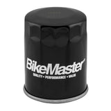 Black BikeMaster Polaris BM-148 oil filter for bikes and motorcycle maintenance