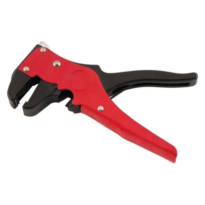 Red and black wire stripper from BikeMaster Quick Wire Stripper 152215 for easy wiring