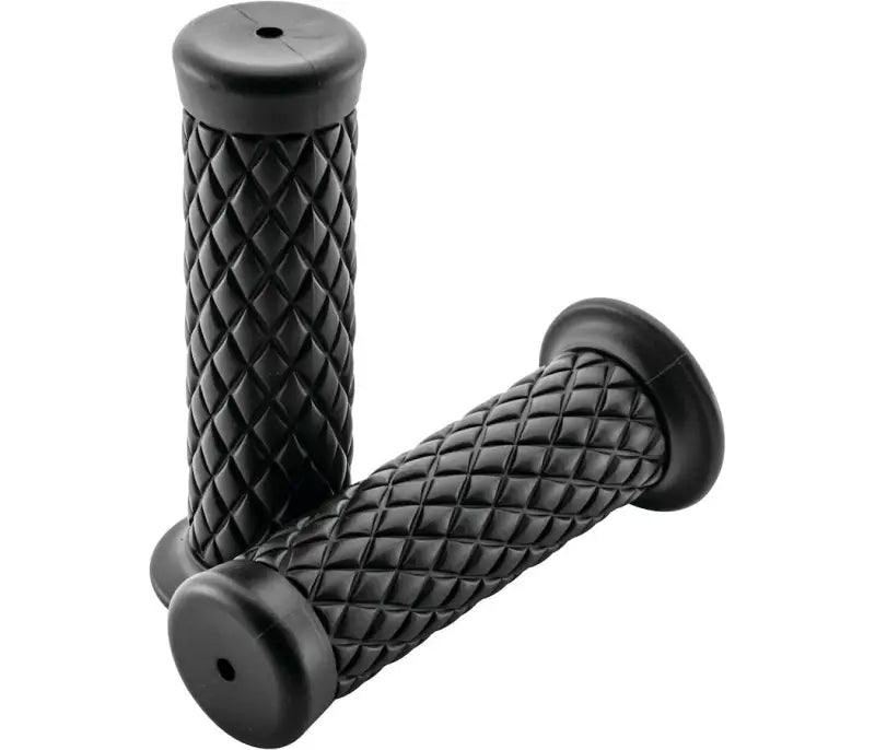 Black BikeMaster Quilted Grips for motorcycle handlebar, comfy and stylish quilted grips