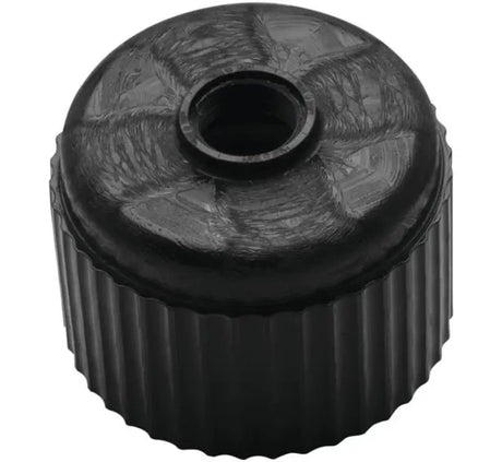 Black ridged rubber BikeMaster Replacement Cap for bikes, easy upgrade and fit