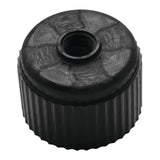 Black ridged BikeMaster replacement cap with central hole, perfect for bike upgrades