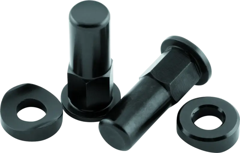 Black lug nuts and washers for BikeMaster Rim Lock Nuts T6 Aluminum Black bike rim lock