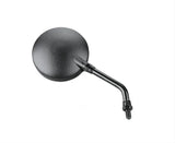 BikeMaster Round Mirror 6in Stem -10mm - Black - 600040 - Exterior Styling