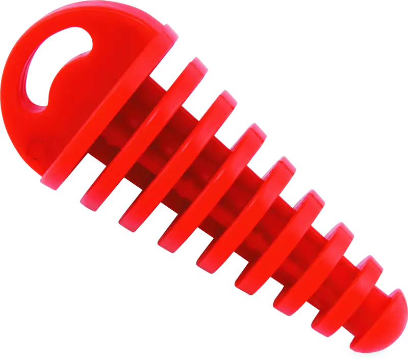 Red rubber muffler plug for BikesMaster Rubber Muffler, small size, bike exhaust stop