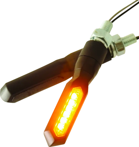 Illuminated BikeMaster Sequential Turn Signal on motorcycle for better visibility