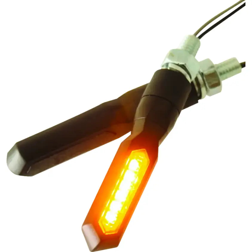 Illuminated BikeMaster Sequential Turn Signal on motorcycle for better visibility
