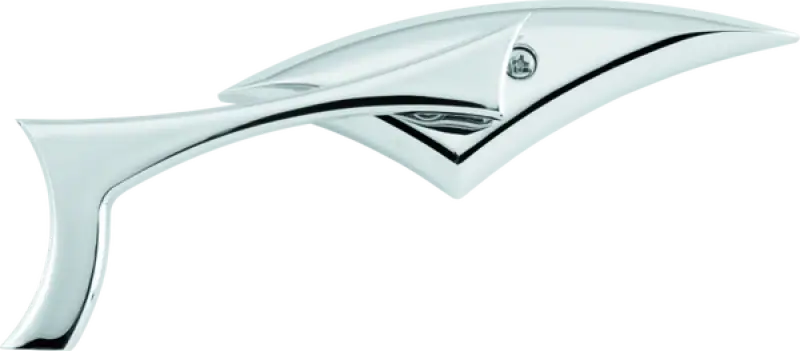 Chrome motorcycle mirror from Bikemaster Sickle Mirrors with 10mm Yam adapters pair