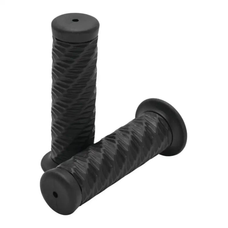 Textured black BikeMaster Spiral Grip handlebar grips for a comfy ride
