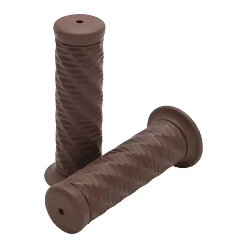 Brown textured BikeMaster Spiral Grip handlebar grips for bike comfort and style