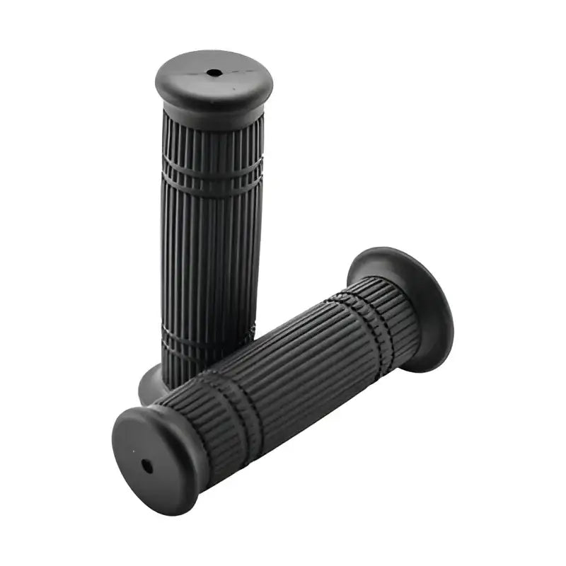 Black rubber BikeMaster Splined Grips for better grip and control