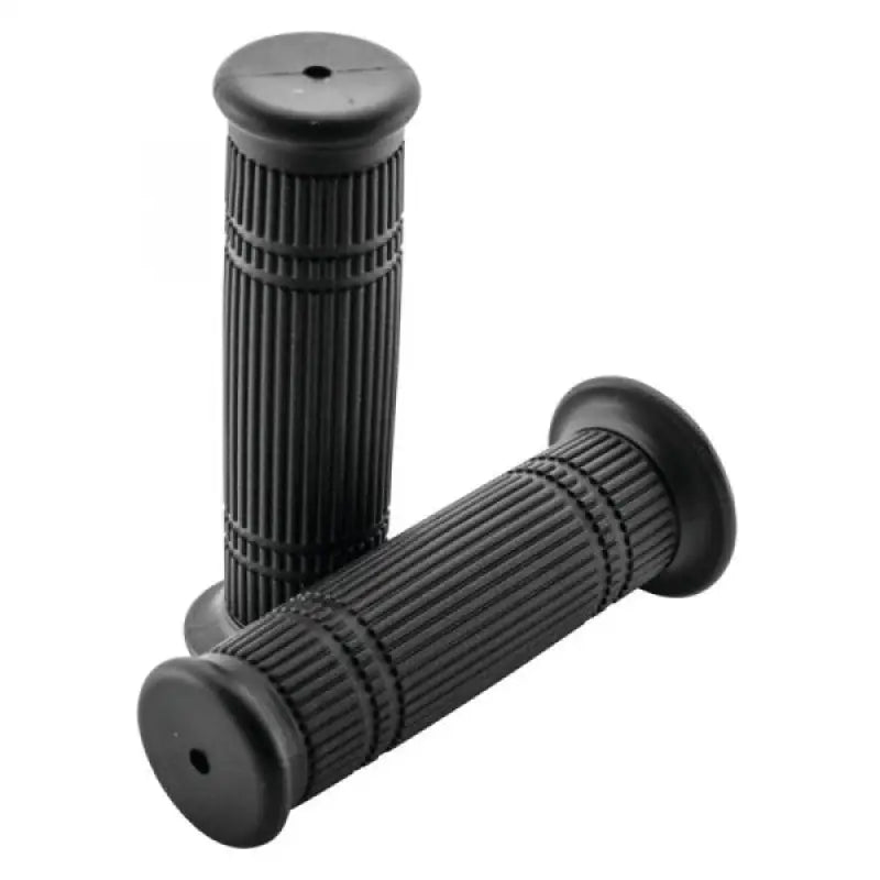 Black rubber handlebar grips for BikeMaster Splined Grips, perfect for bikemaster splined installs