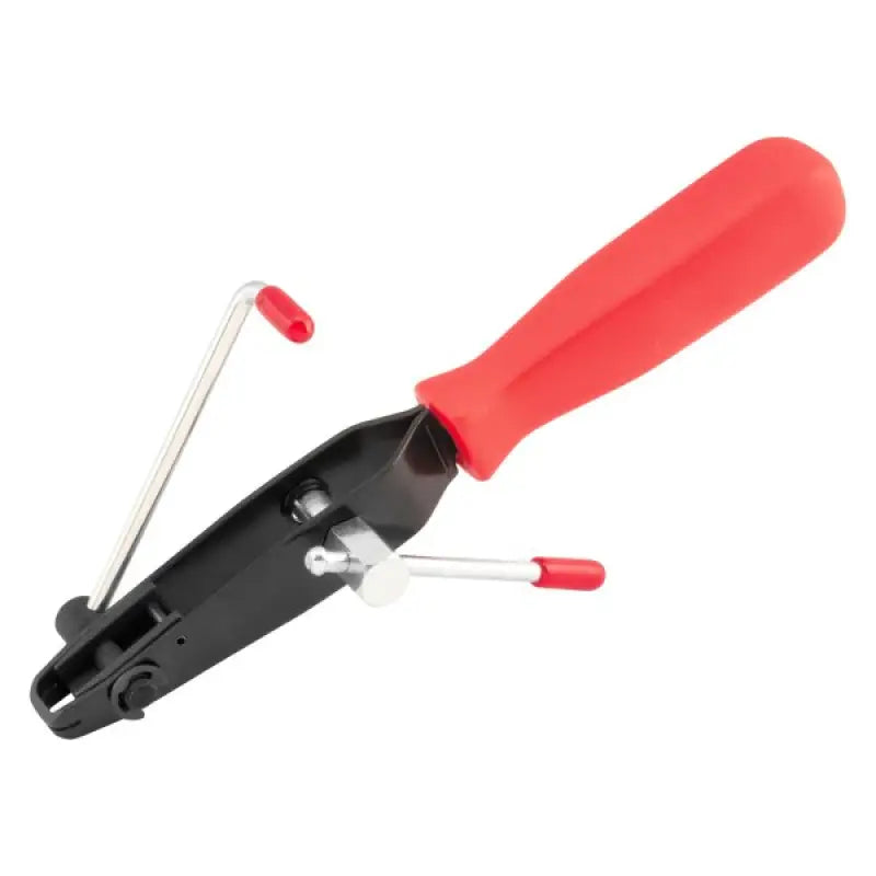 Red-handled hose clamp pliers for bikemaster standard banding tool use