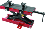 BikeMaster Steel Center Jack - 152505, high-quality steel construction for motorcycle maintenance, sturdy support, and easy-to-use design.