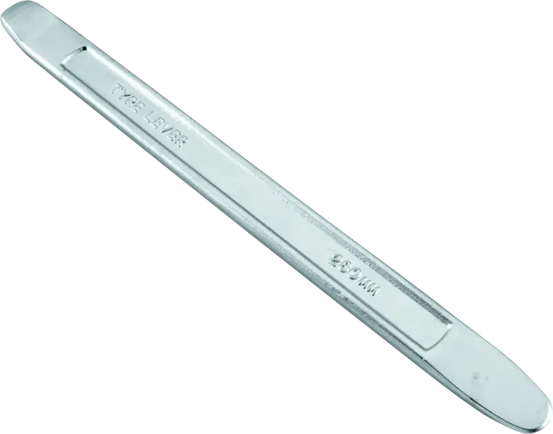 BikeMaster Steel Tire Iron 11in Chrome for bike repairs, durable steel tire lever