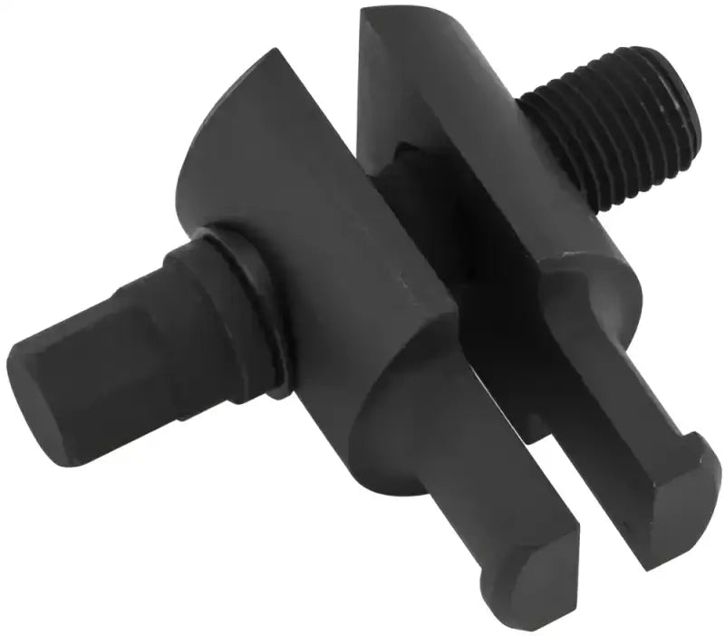 Black metal bearing puller for steering stem removal on BikeMaster Steering Stem Tool