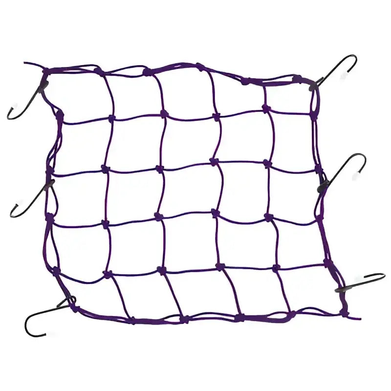 BikeMaster Stretch Net in purple with hooks for secure cargo carrying