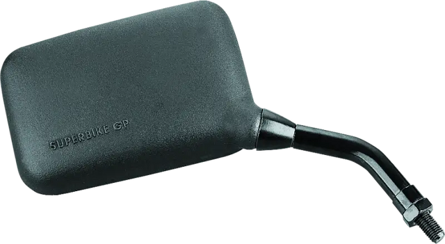 Black superbike ax mirror on BikeMaster Superbike AX Mirror 10mm right side