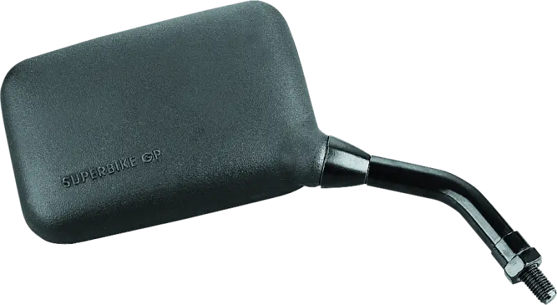 Black superbike ax mirror on BikeMaster Superbike AX Mirror 10mm right side