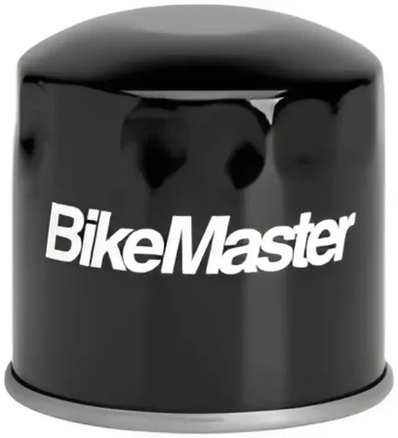 Black BikeMaster BM-132 oil filter for clean oil circulation on Suzuki bikes