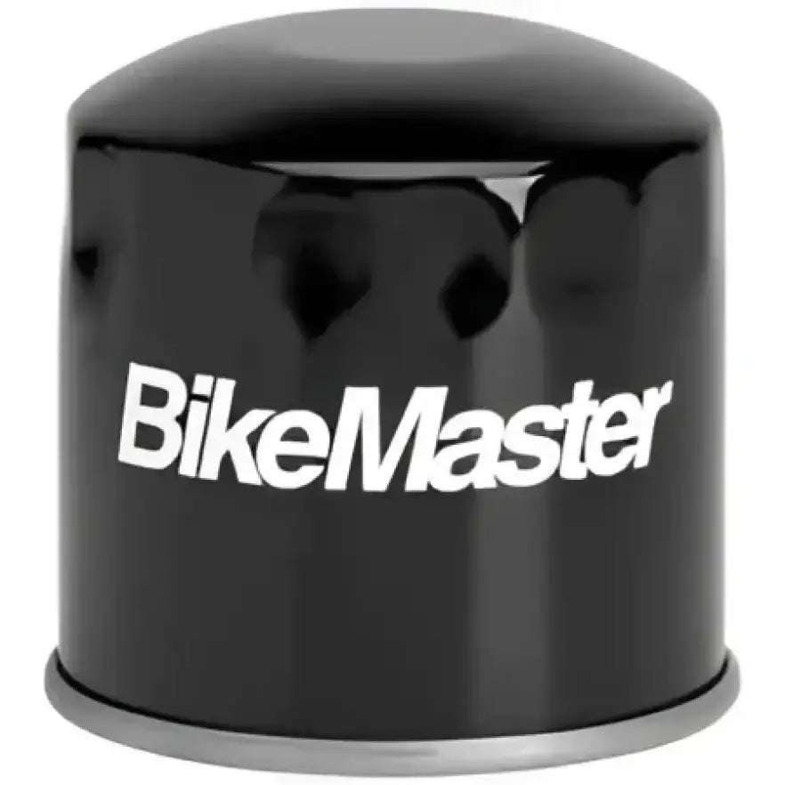 Black BikeMaster BM-132 oil filter for clean oil circulation on Suzuki bikes