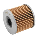 BikeMaster Suzuki BM-133 oil filter with cylindrical design and pleated paper element