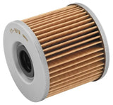 Cylindrical oil filter with pleated paper for BikeMaster Suzuki BM-133 Oil Filter black design