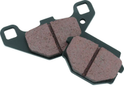 Two BikeMaster Suzuki brake pads for Suzuki bikes shown in this product image