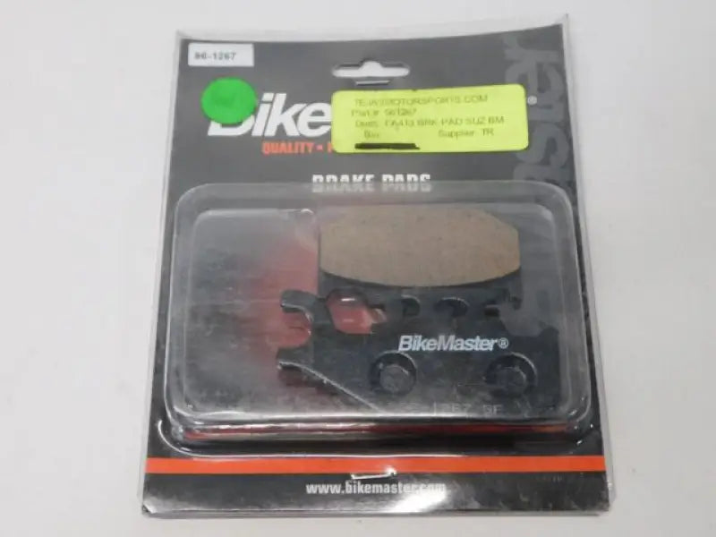 BikeMaster Suzuki Brake Pads in packaging for reliable brake pads and bike safety