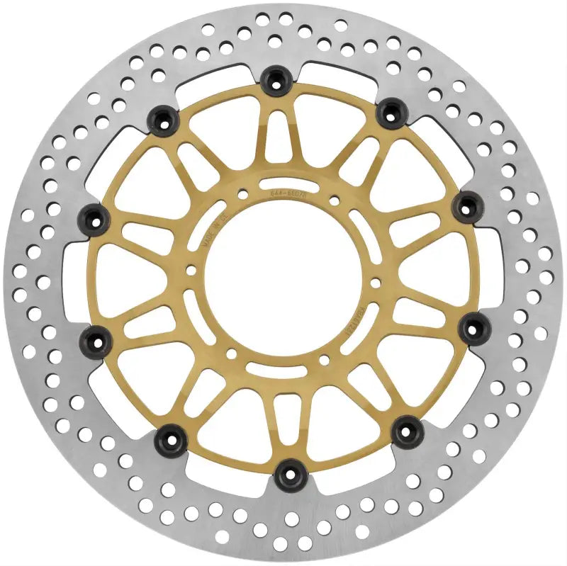 Motorcycle brake rotor with drilled holes for BikeMaster Suzuki Brake Rotor 962066