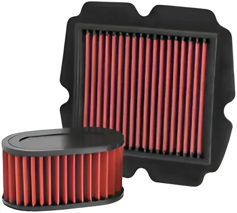 Red BikeMaster air filter for Suzuki GSX-R1000 motorcycle upgrade